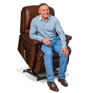 Nevada Lift & Rise Recliner Chair in leather