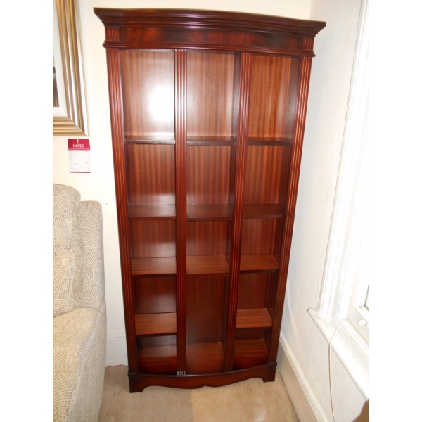 Showroom Clearance: Strongbow 1075 Mahogany Bow Front Bookcase-0
