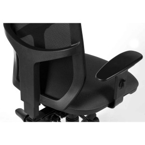 Comfort Mesh Office Chair in black with adjustable arms detail