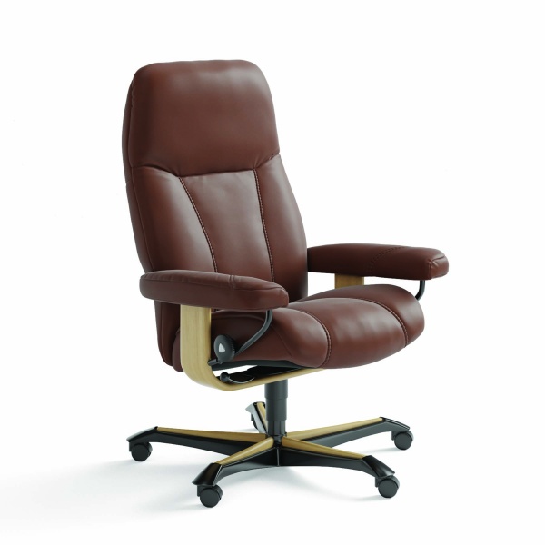 Stressless Consul Office Chair in brown