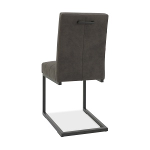 Ravi Cantilever Dining Chair Dark Grey fabric
