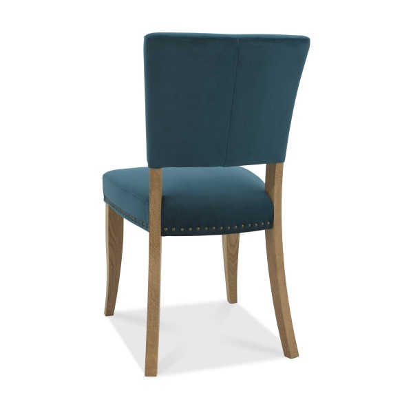 Ravi Upholstered Dining Chair Sea Green back