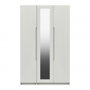 Somerton 3 Door Wardrobe with Mirror in white gloss front
