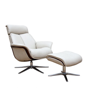 G Plan Ergoform Lund Chair & Stool in leather