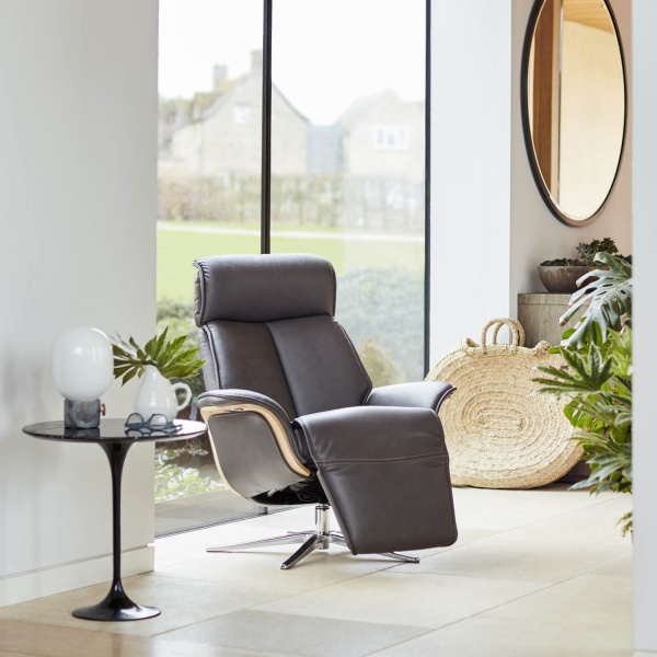 G Plan Ergoform Oslo Chair with upholstered arm open