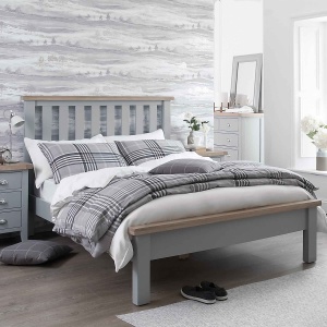 Townsend Oak bedroom in grey