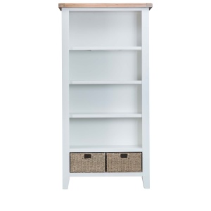 Townsend Oak Large Bookcase in white