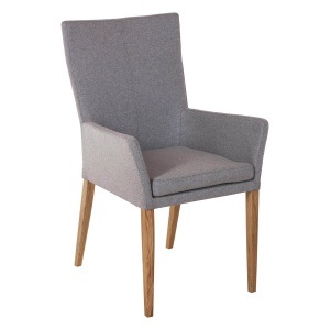 Dylan Dining Carver Chair in fabric with Oak legs