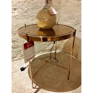 Clearance Taurus Lamp Table in Rose Gold