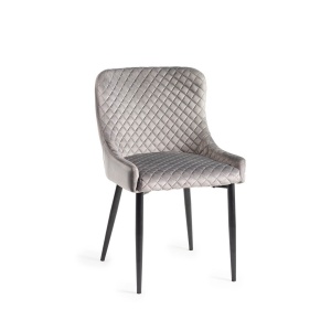 Manet Dining Chair in Grey Velvet