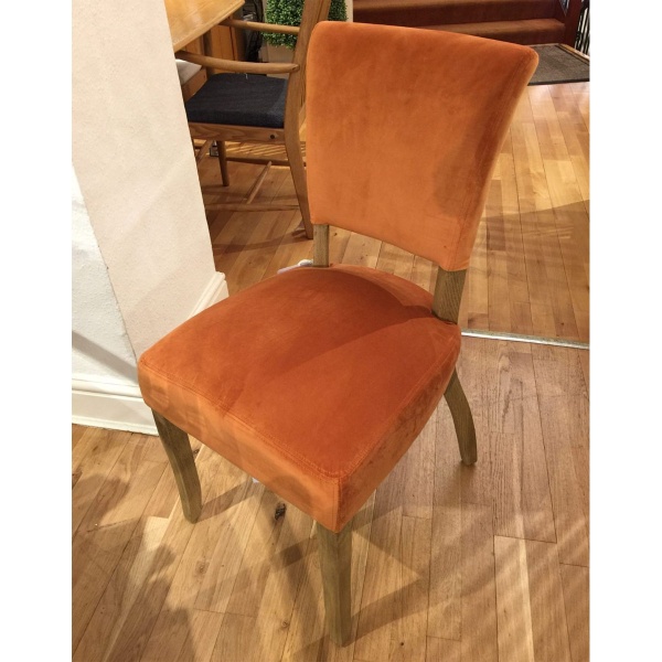 Showroom Clearance Nix Copper Velvet Dining Chair