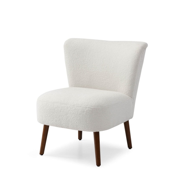 Robson Accent Chair in Cream angled