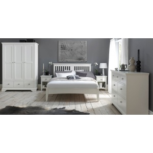 Hampshire White Bedframe in room setting
