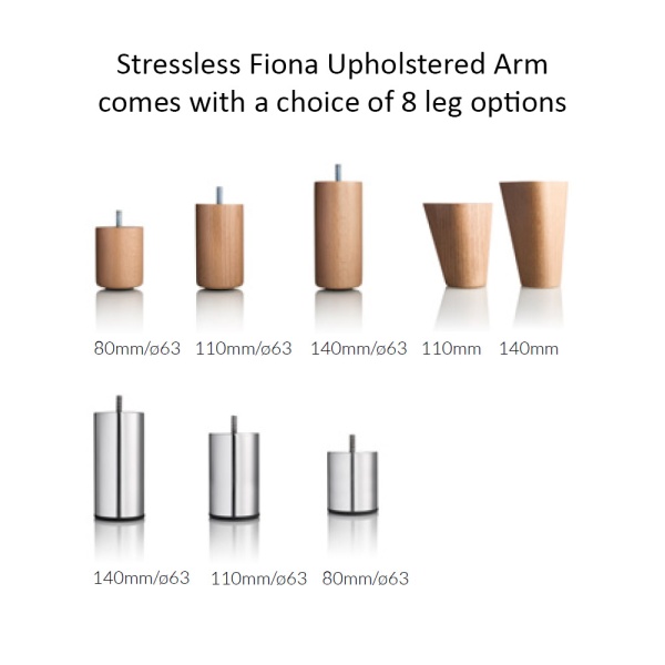 Stressless Friona Upholsterd Arm leg options