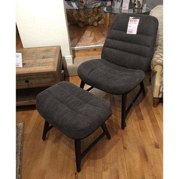 Clearance Vincent Casual Chair & Footstool
