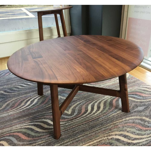Clearance Jacobsen Round Coffee Table in Walnut