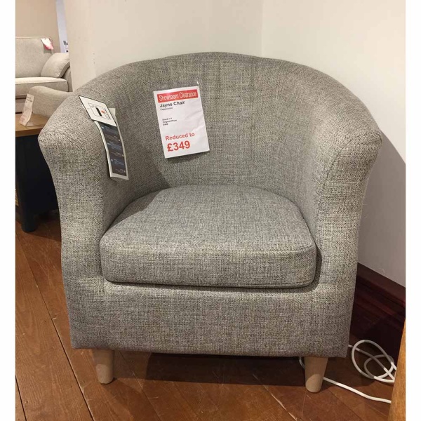 Clearance Jayne Chair in Sparr Cappuccino Fabric