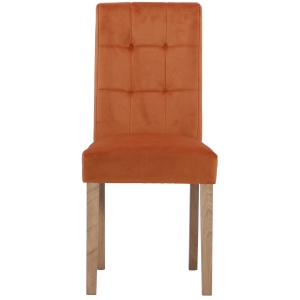 Lynton Oak Stitch Back Upholstered Dining Chair front