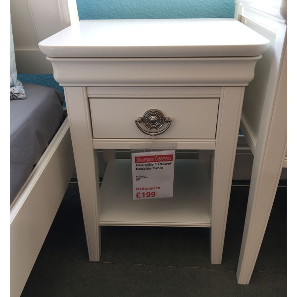 Clearance Deauville 1 Drawer Bedside Table