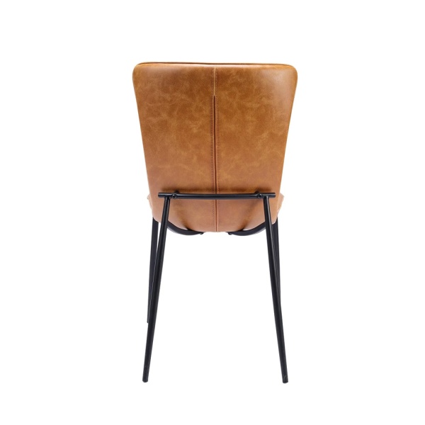Elise Dining Chair in tan PU back